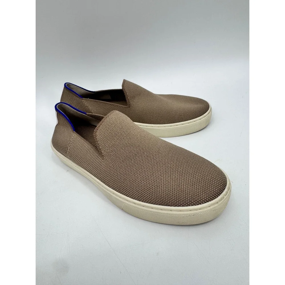 Rothy's The Sneaker Women 7 Taupe Knit Slip On Casual Sustainable Shoes